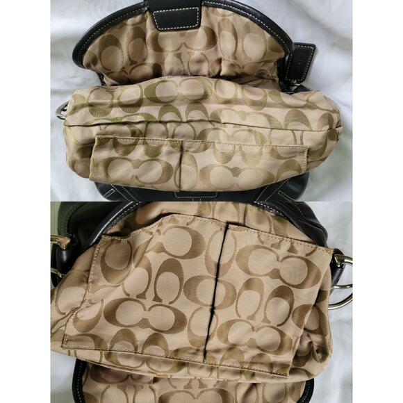 Vintage Coach(9247) Black Leather Soho Magnetic Buckle Flap Purse/Bag - Picture 11 of 14